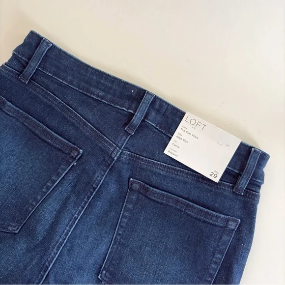 LOFT The Slim Flare Curvy High Rise Jeans NWT - Picture 7 of 9